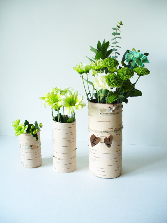 Birch Bark Vases Handmade Wedding Emmaline Bride™