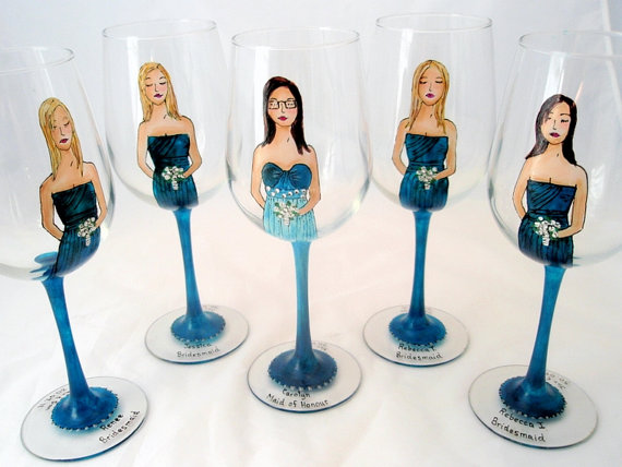 bridal party glasses