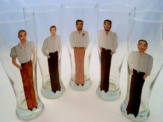 bridal party glassware