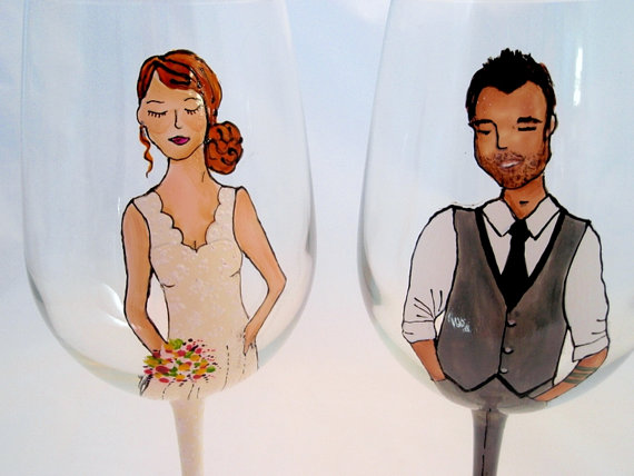 bridal party glasses
