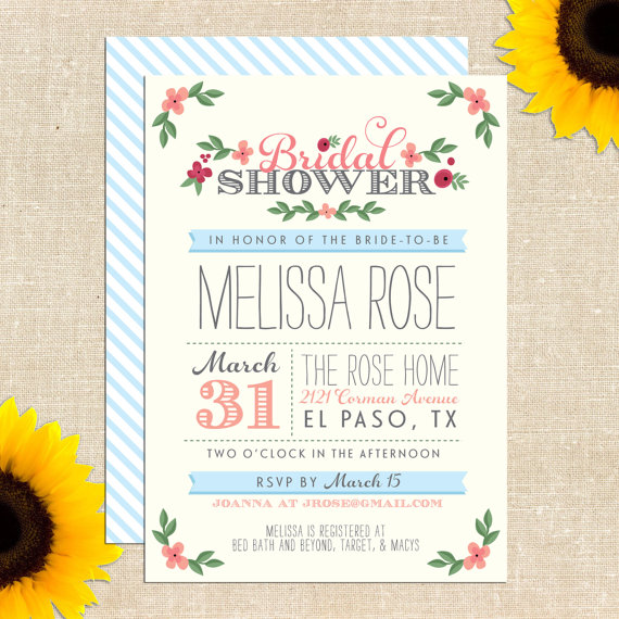 invitation design matching thank you card design and recipe card ...