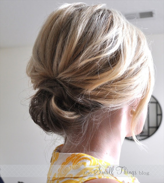 short hair updo (by the small things blog)