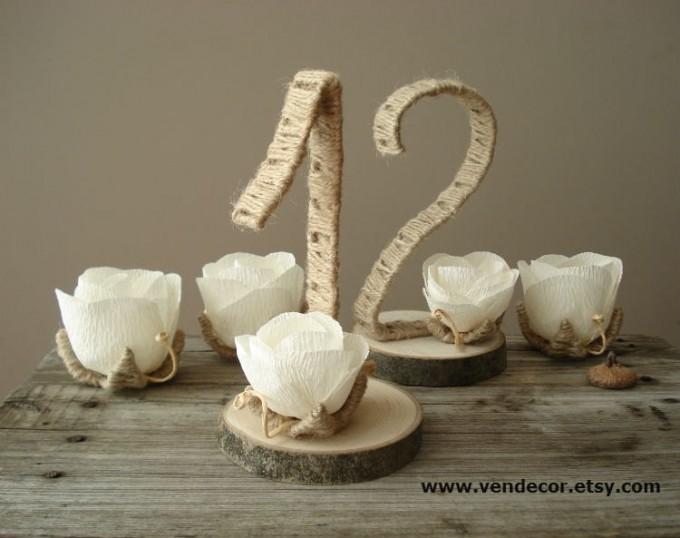 Rustic Table Number Ideas