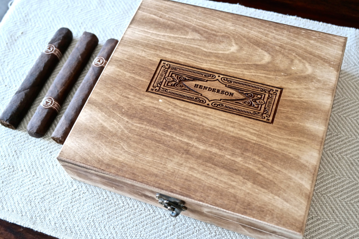 Personalized Cigar Box for Wedding Groomsmen Gifts Emmaline Bride