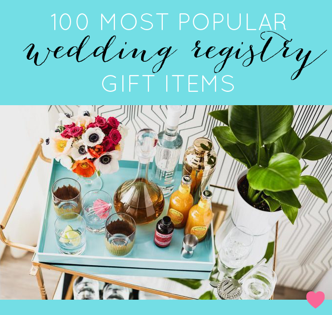 most popular wedding registry items on