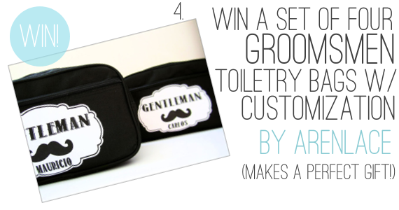 Holiday Giveaway at Emmaline Bride® - Day 2 - Groomsmen Toiletry Bags by Aren Lace
