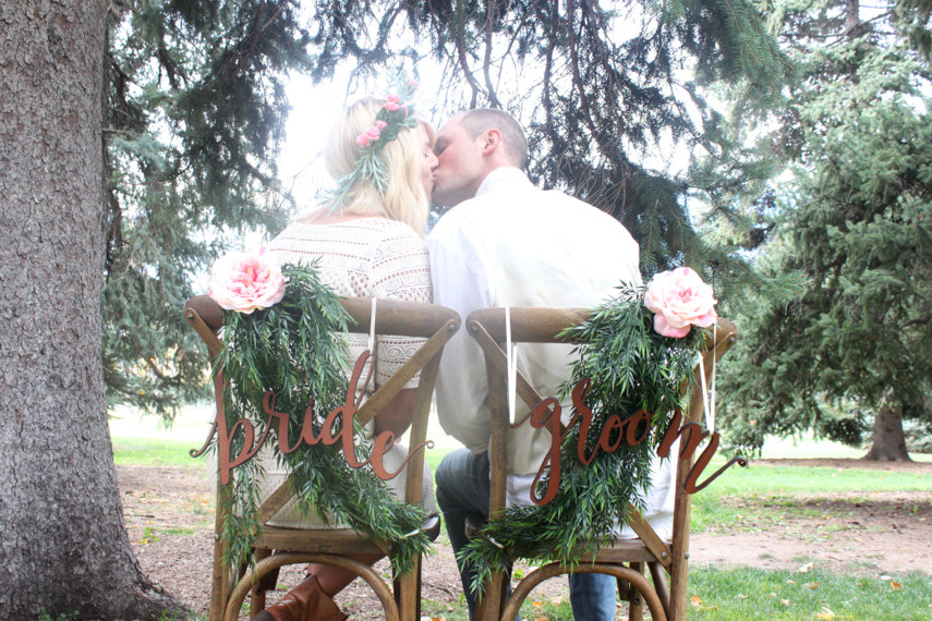 Bride And Groom Chair Signs 42 Handmade Wedding Ideas 7278