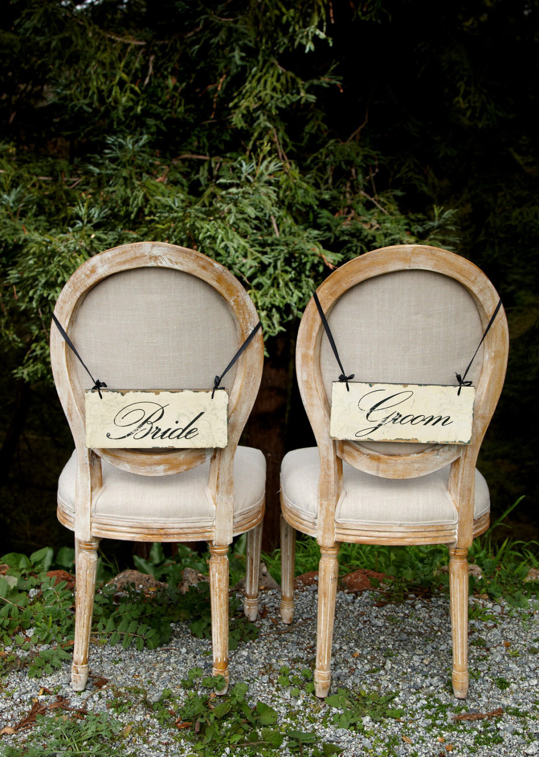 Bride And Groom Chair Signs 42 Handmade Wedding Ideas 6770
