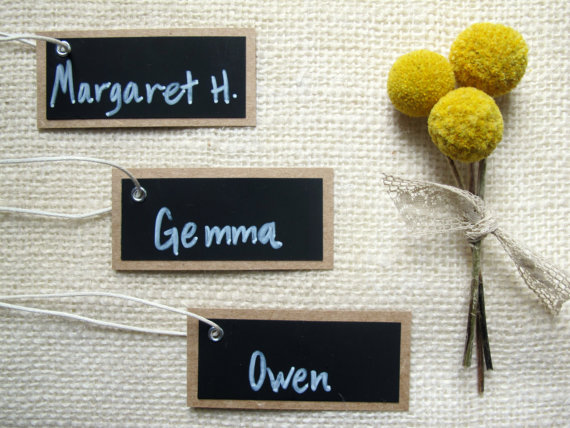 chalkboard escort tags