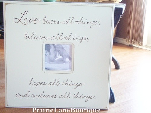 Custom Wedding Frame (by Prairie Lane Boutique via EmmalineBride.com) #handmade #wedding