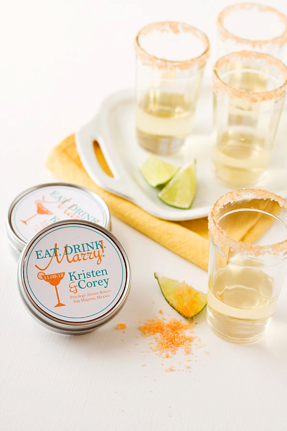 5 Foodie Wedding Favors: #4 Cocktail Rimming Sugars + Salts (by Dell Cove Spices via EmmalineBride.com) #favors #handmade #wedding #foodie