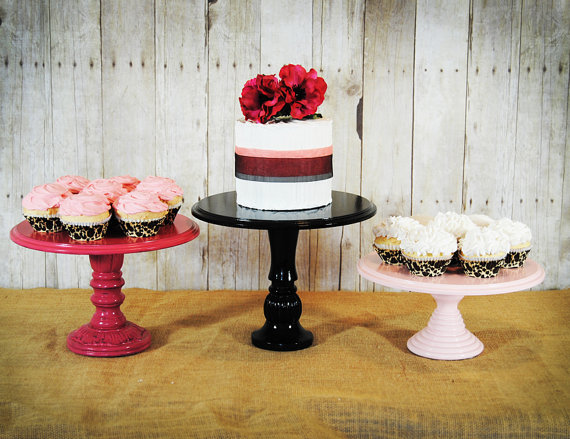 Handmade Wedding Cake Stands (by Roxy Heart Vintage via EmmalineBride.com) #handmade #wedding