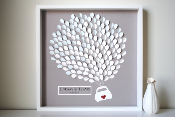3D Balloon Guest Book Alternative (by Suzy Shoppe via Emmaline Bride) #handmade #wedding