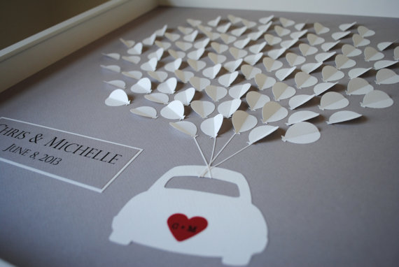 3D Balloon Guest Book Alternative (by Suzy Shoppe via Emmaline Bride) #handmade #wedding