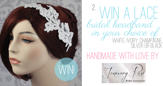 Holiday Giveaway at Emmaline Bride® - Day 2 - Bridal Headband by January Rose Bridal