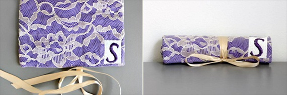 Jewelry Rolls for Bridesmaids (by CraftyStitches via Emmaline Bride)