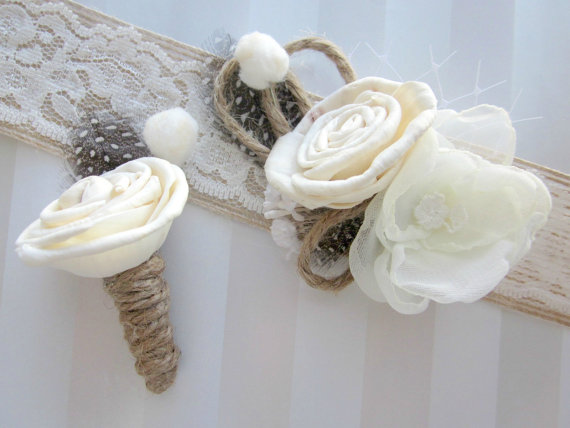 rustic boutonniere and flower sash giveaway