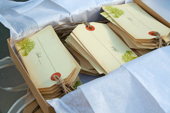 luggage tag escort cards