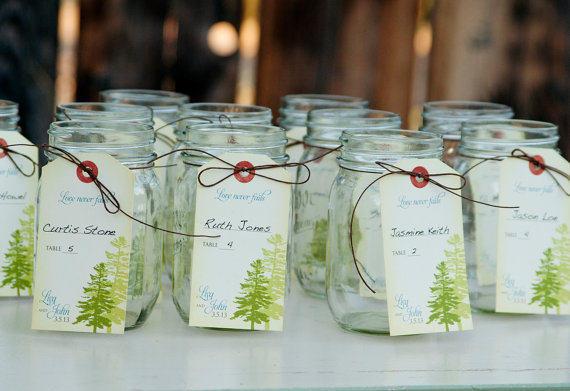 mason jar escort cards