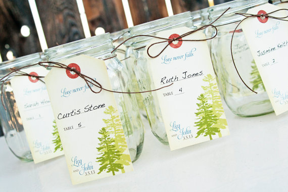 mason jar escort cards