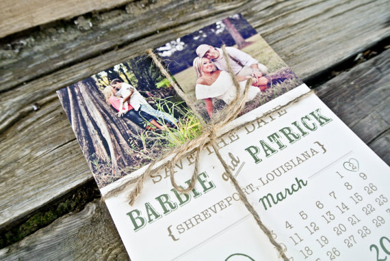 rustic save the dates