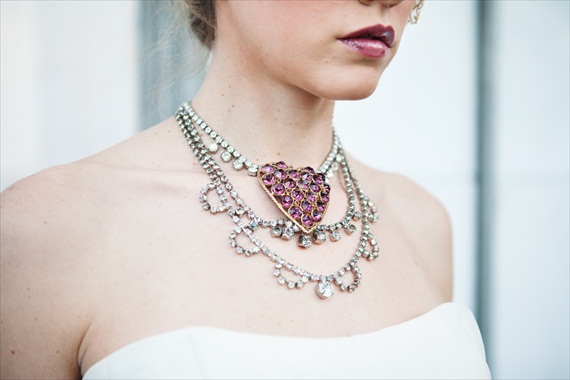 The Ritzy Rose 2013 Collection (via EmmalineBride.com) Hot Pink Heart Necklace - The Ritzy Rose 2013 Collection (via EmmalineBride.com)