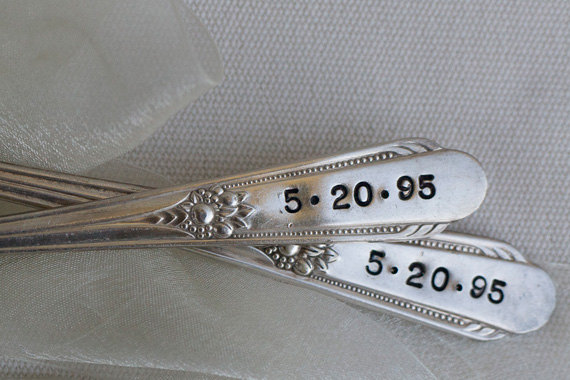 Vintage Wedding Silverware (by Wooden Hive) via EmmalineBride.com