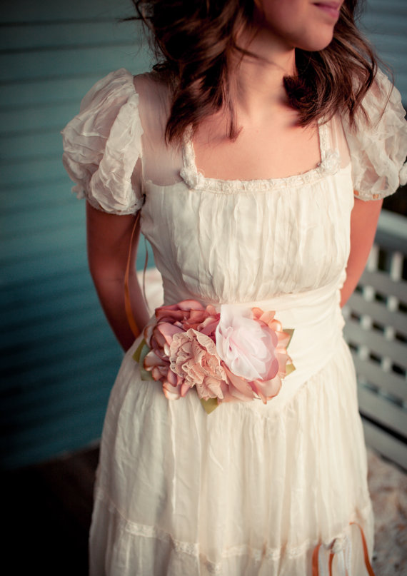 vintage wedding sash