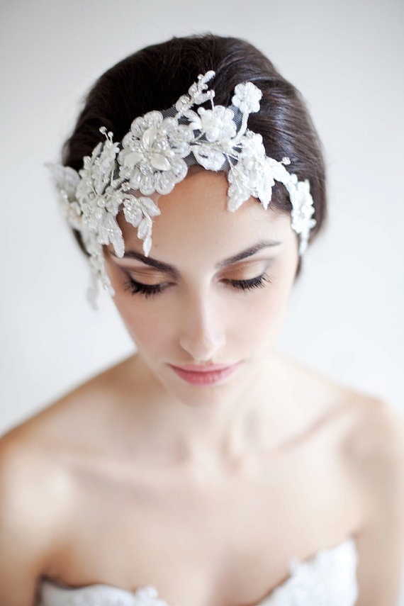 6 Ways to Wear a Veil via EmmalineBride.com (veil by Maria Aparicio)
