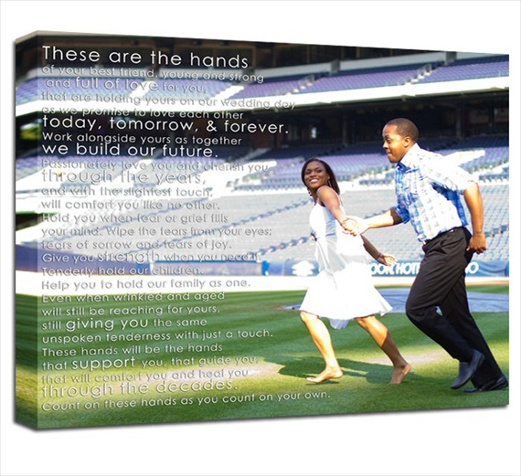 5 Wedding Canvas Ideas (canvas by Geezees via EmmalineBride.com) #handmade #wedding #gifts