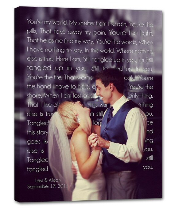 5 Wedding Canvas Ideas (canvas by Geezees via EmmalineBride.com) #handmade #wedding #gifts