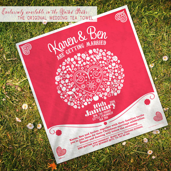 invitation tea towels