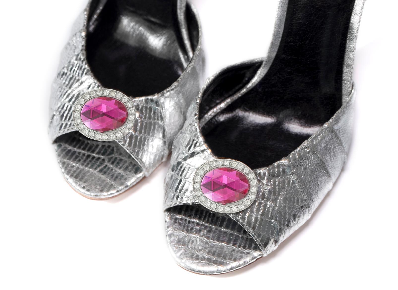 Pink Topaz Shoe Clips