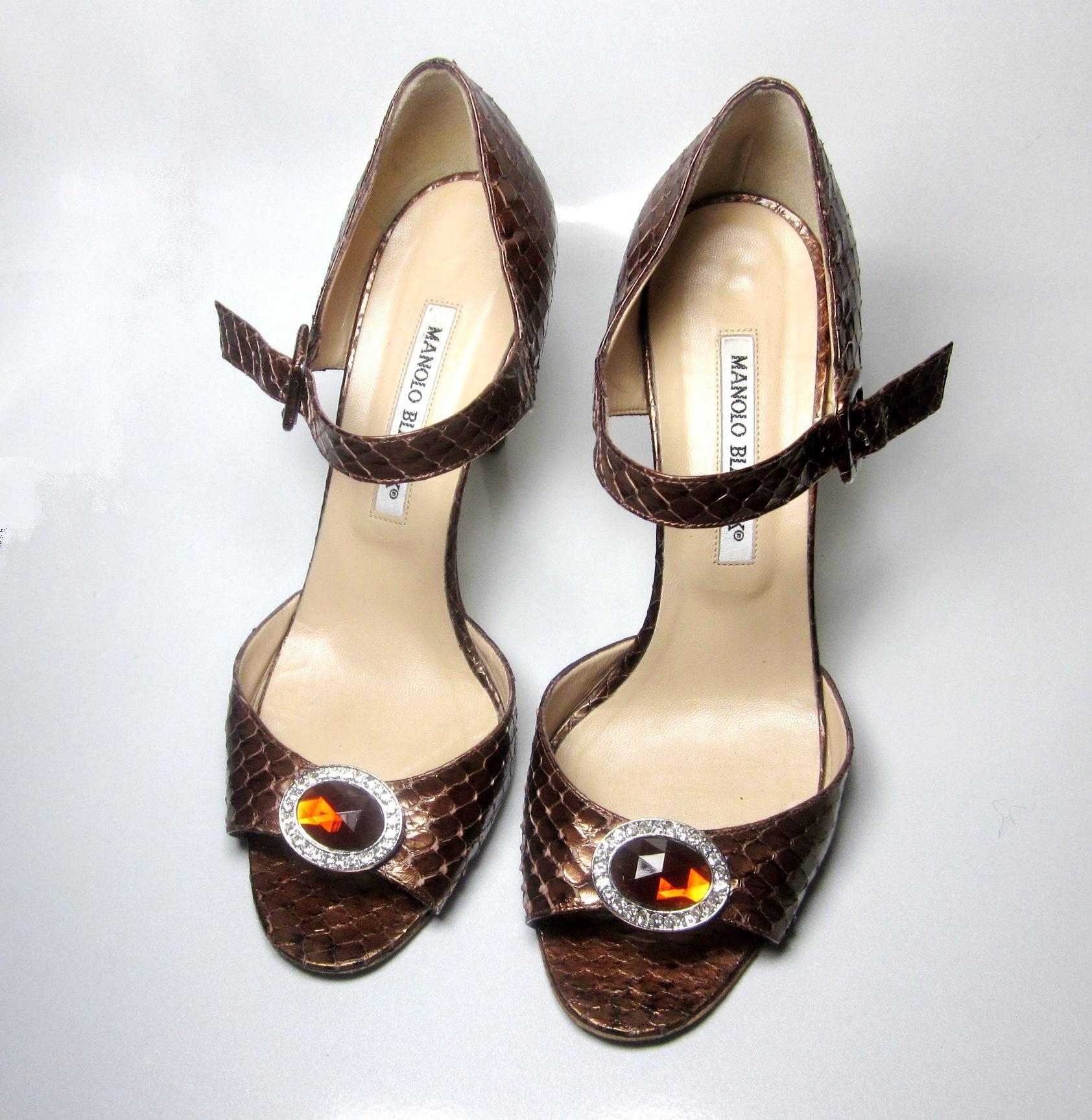 Brown Topaz Shoe Clips