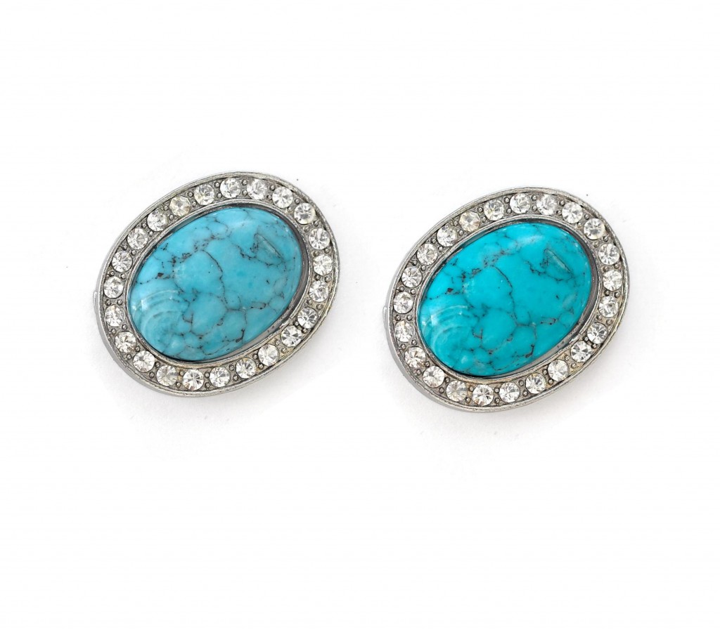 Turquoise Blue Shoe Clips