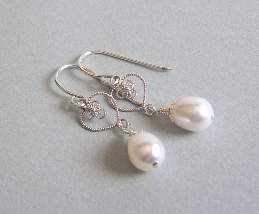 Honor Freshwater Pearl and Sterling Silver Earrings