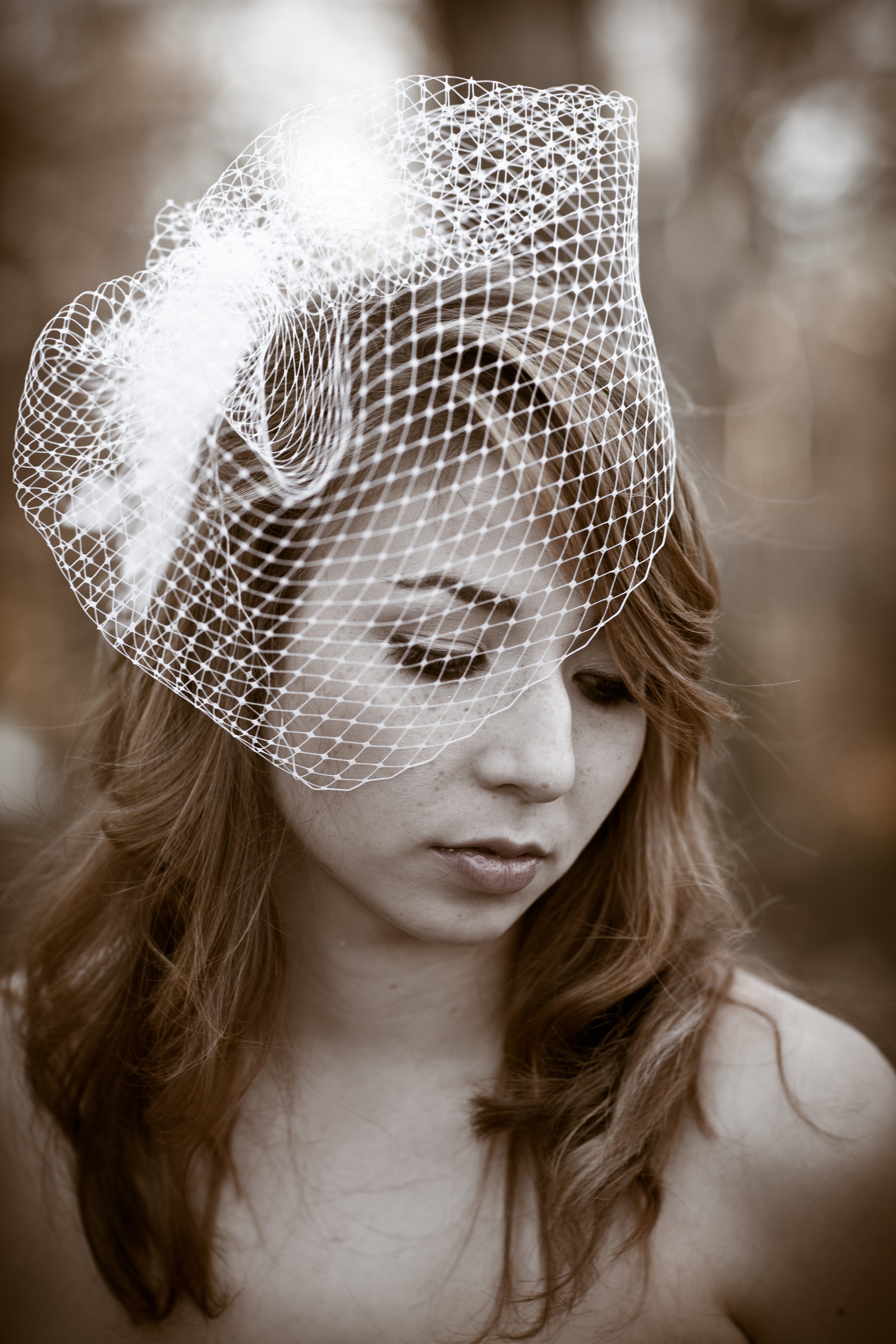 Full Birdcage Veil Vintage Style French Millinery Net Veil