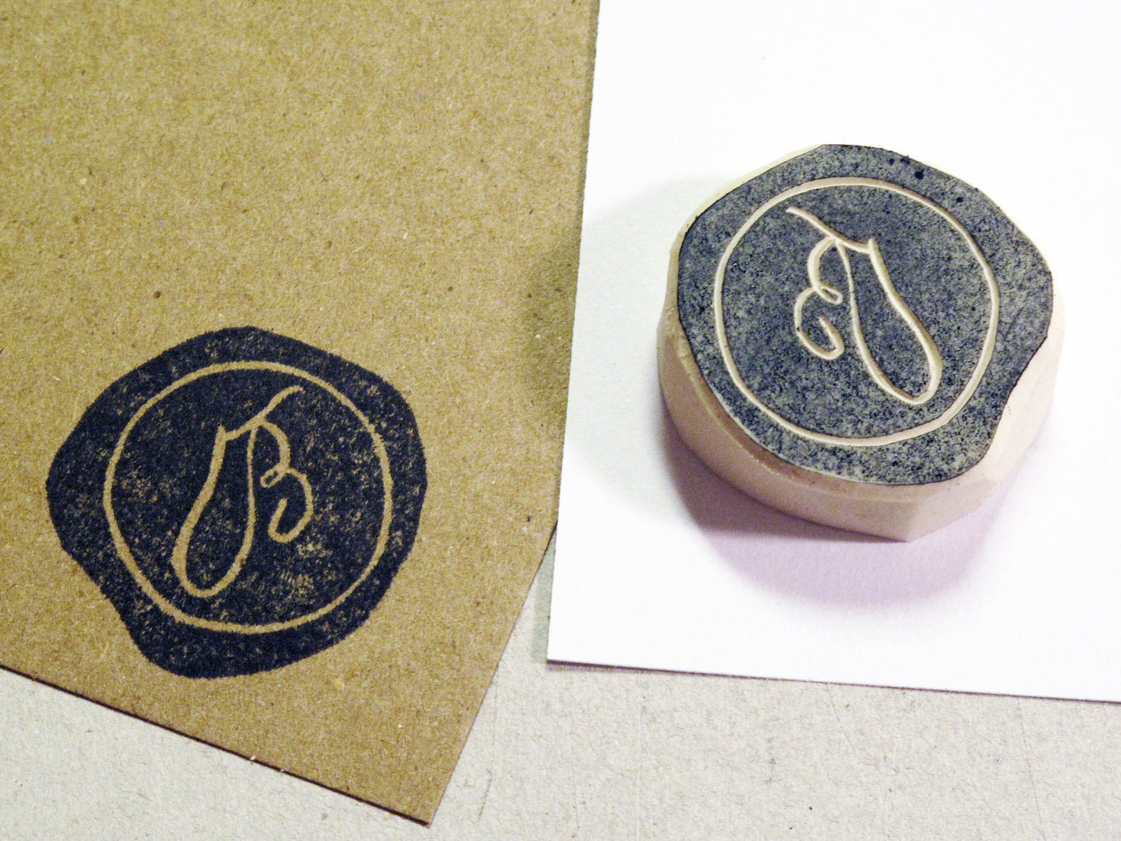  Custom Wax Seal Rubber Stamp . Customized with your initial