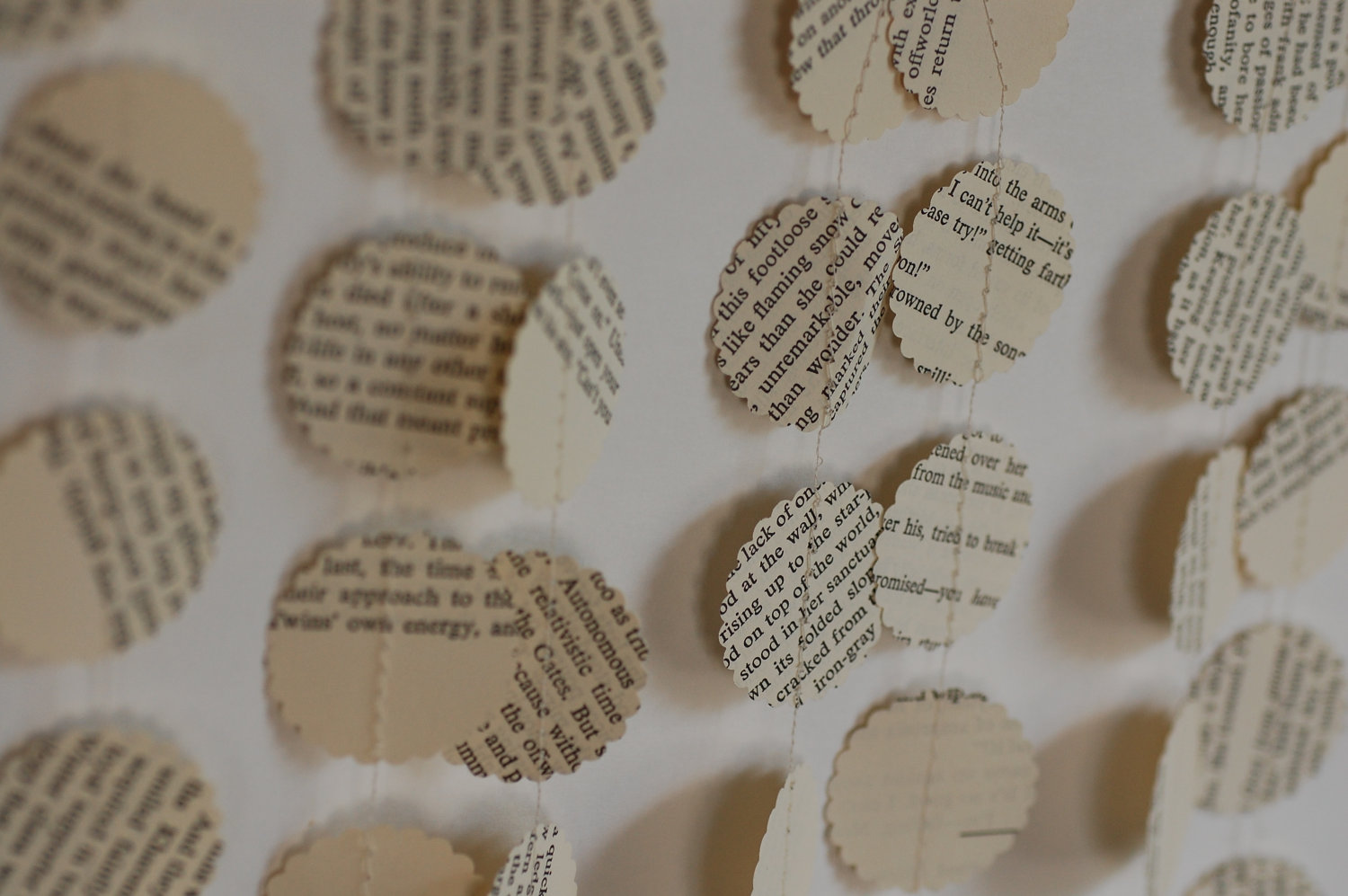 Vintage Book Paper Garland