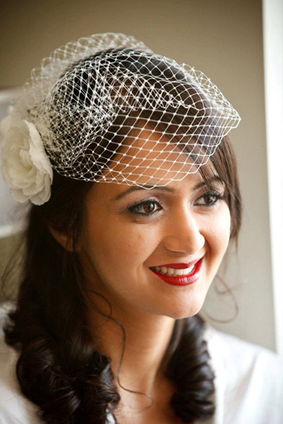 Birdcage Veil Ivory Classic 9 Inch Bridal Veil Blusher By Mauve Binchely