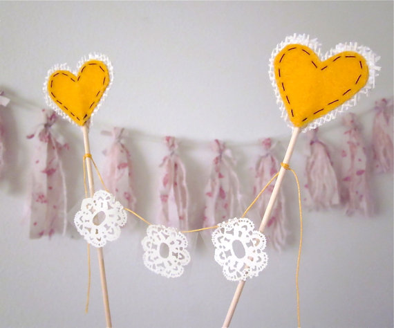 bunting cake topper