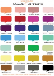 color chart for wedding invitations by yes, dear studio