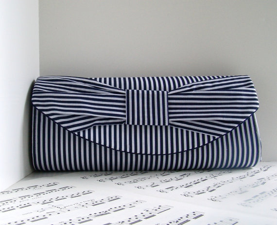 nautical wedding clutch