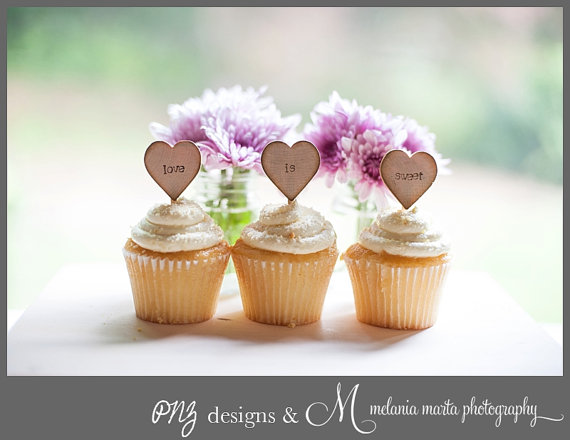 love is sweet cupcake toppers