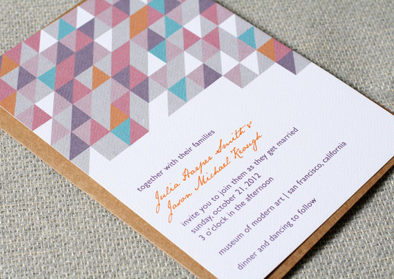 geometric wedding invitations