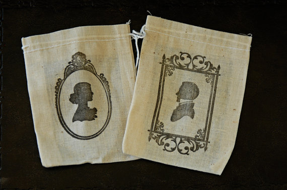 silhouette favor bags