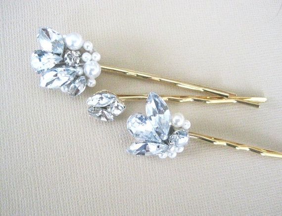 sparkly hair pins wedding