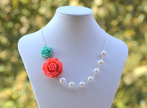 coral and turquoise necklace