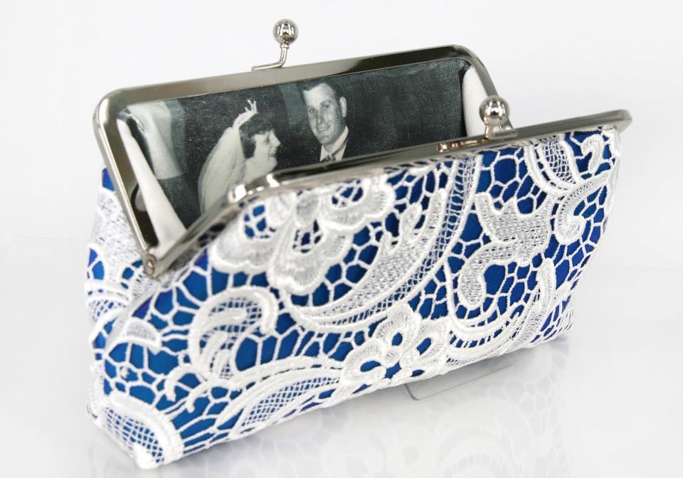 ANGEE W. Personalized Photo Clutches for Brides and Bridesmaids | Something Old and Something Blue