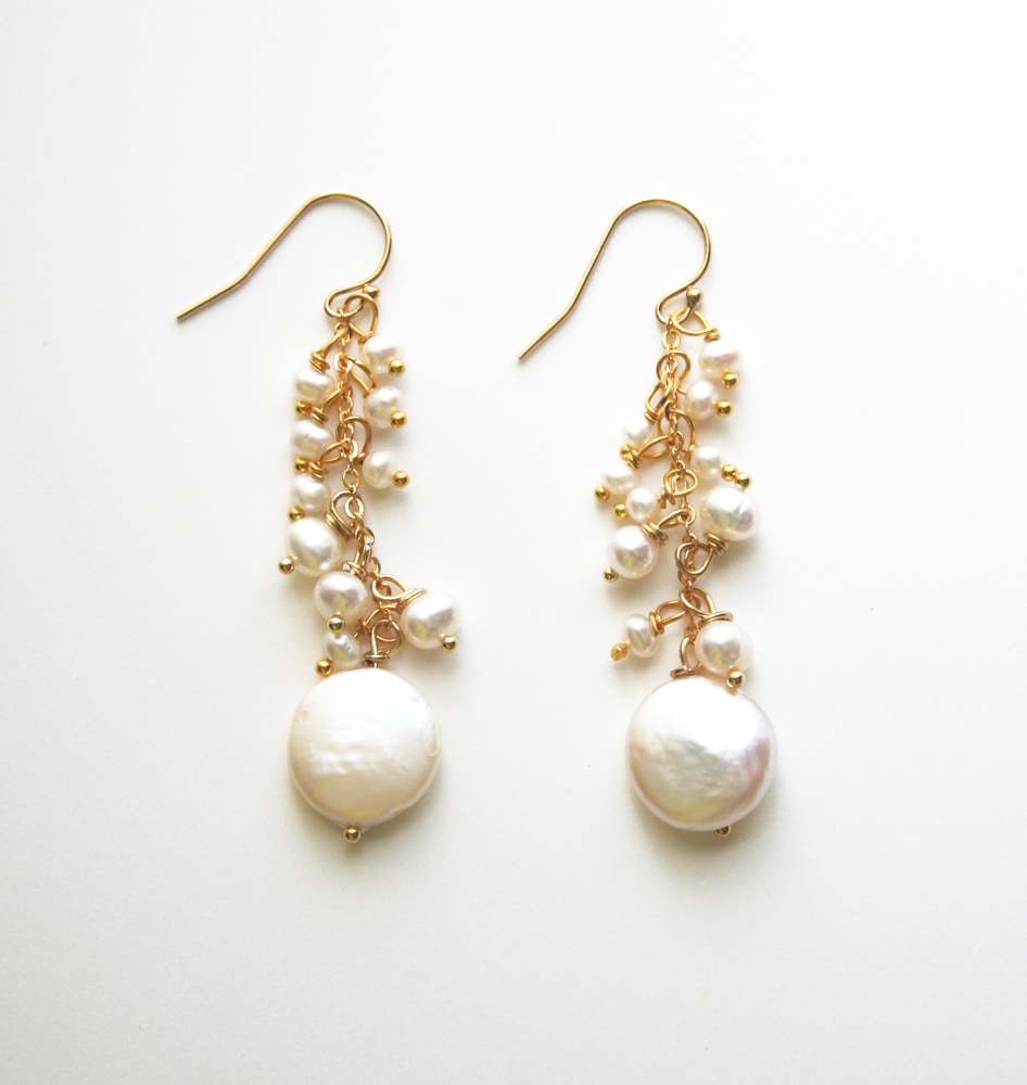Champagne Pearl Earrings